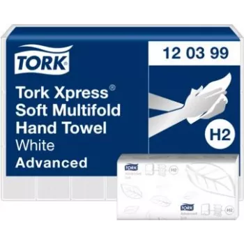 TORK Xpress H2 Advanced Multifold Handtücher, 2-lagig, weiß, 2850 Blatt (120399)