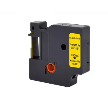 G&G Polyolefin-Etikettierband Gelb/Schwarz 19mm x 1,5m RL-D-Hs-18058-BK/YE-19MM*1.5M