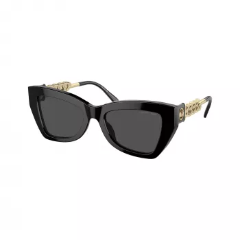 Michael Kors MK2205-300587 Damen Cat-Eye-Sonnenbrille, dunkle Schildpatt-Fassung, dunkelgraue Gläser, 52/19/140 mm