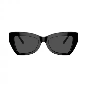 Michael Kors MK2205-300587 Damen Cat-Eye-Sonnenbrille, dunkle Schildpatt-Fassung, dunkelgraue Gläser, 52/19/140 mm