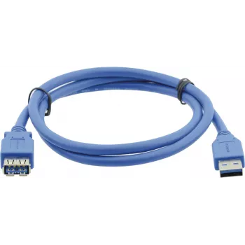 Kramer Electronics USB-A Stecker auf USB-A Buchse 3.0 Verlängerungskabel 3m Schwarz (96-02310010)