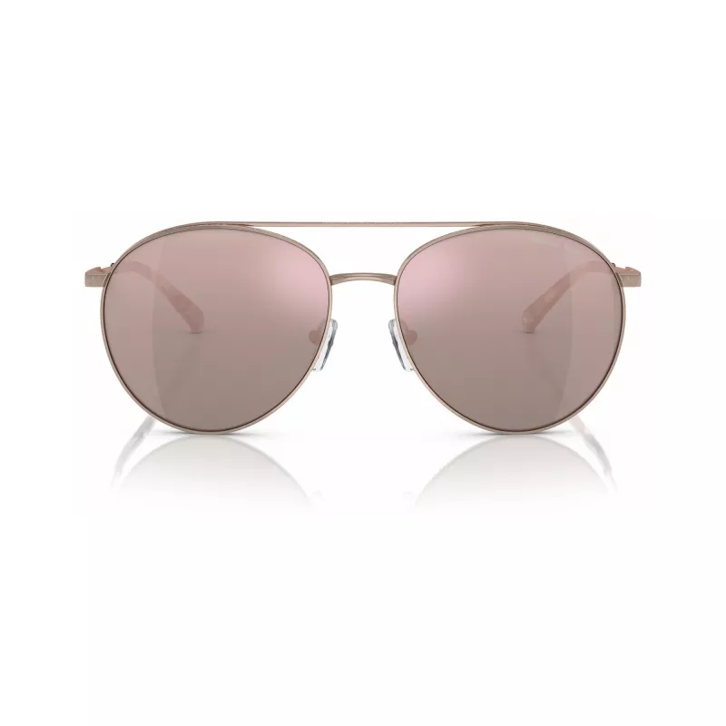 Michael Kors MK1138-11084Z Damen Cat-Eye-Sonnenbrille, hellgoldenes Gestell, braune Gradientengläser, 58mm