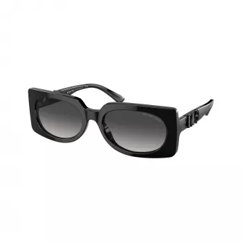 Michael Kors Damen Hvar eckige Sonnenbrille, dunkle Schildpatt-Fassung, graue Gradient-Gläser, 56mm MK221530058G5