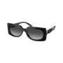 Michael Kors Damen Hvar eckige Sonnenbrille, dunkle Schildpatt-Fassung, graue Gradient-Gläser, 56mm MK221530058G5