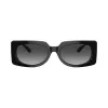 Michael Kors Damen Hvar eckige Sonnenbrille, dunkle Schildpatt-Fassung, graue Gradient-Gläser, 56mm MK221530058G5