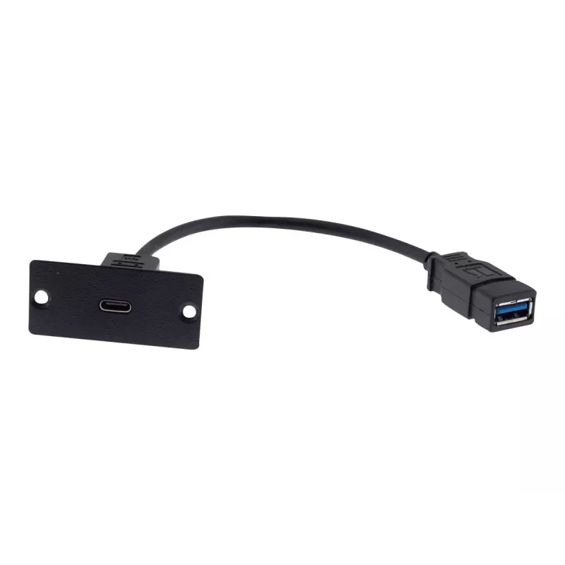 Kramer Electronics WU-CA(B) USB-C Durchführungs-Einsatz, Schwarz 80-00026499