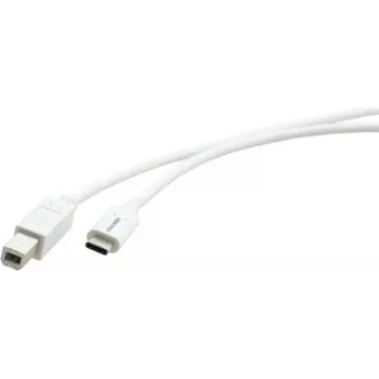 Kramer Electronics C-USB/CB-6 USB 2.0 Kabel, USB-C Stecker auf USB-B Stecker, 1,8 m, Weiß 96-02357106