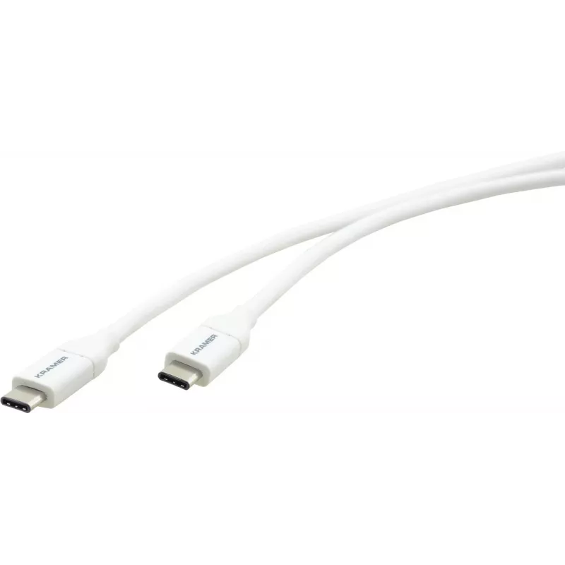 Kramer Electronics C-USB/CB-6 USB 2.0 Kabel, USB-C Stecker auf USB-B Stecker, 1,8 m, Weiß 96-02357106