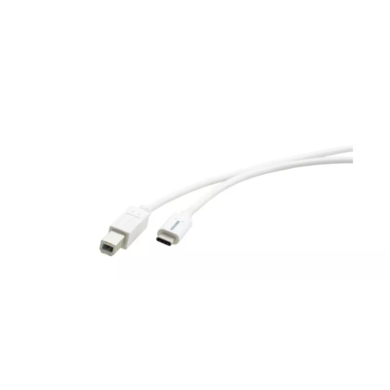 Kramer Electronics C-USB/CB-6 USB 2.0 Kabel, USB-C Stecker auf USB-B Stecker, 1,8 m, Weiß 96-02357106