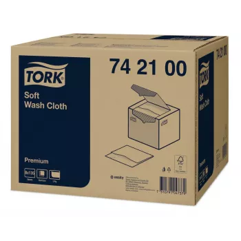 Tork Premium Soft Waschlappen 1-lagig Weiß, 1080 Tücher (742100)