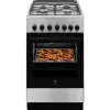 Electrolux LKK560010X 600 Series Freistehender Gasherd mit Elektrobackofen, Schwarz, 50 cm