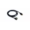 Kramer C-HM/RA-3 High-Speed HDMI-Kabel mit Ethernet, gewinkelt auf gerade, 0,9 m, Grau, 4K 97-0143003