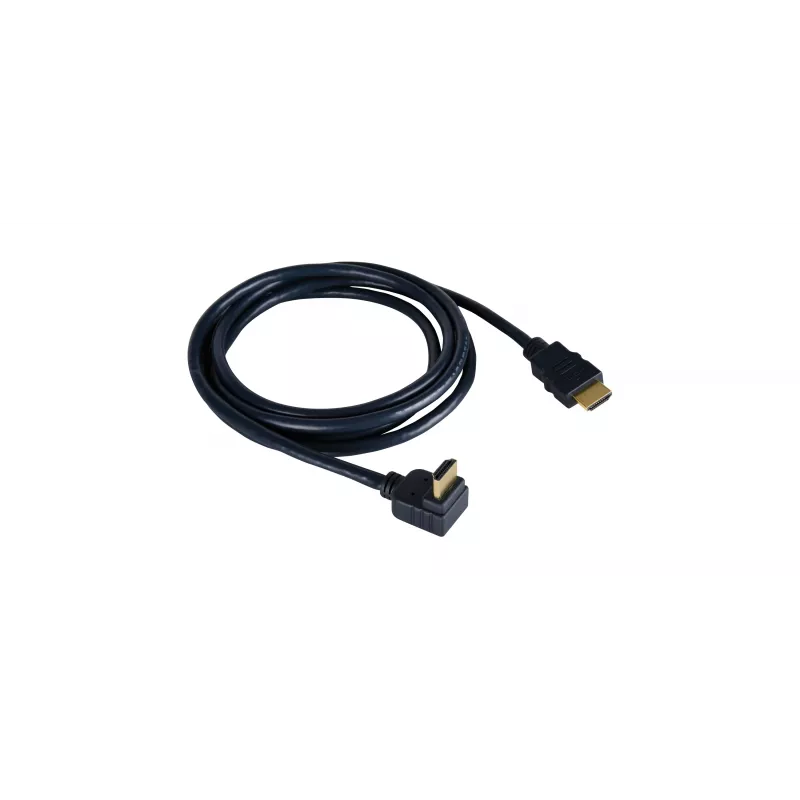 Kramer C-HM/RA-3 High-Speed HDMI-Kabel mit Ethernet, gewinkelt auf gerade, 0,9 m, Grau, 4K 97-0143003