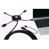 Kramer K-SPIDER Multi-Format Präsentationsadapter-Kabel - HDMI/DisplayPort/Mini DisplayPort/USB-C auf HDMI/USB - 3,05 m - 4K Aktiv 91-00015599