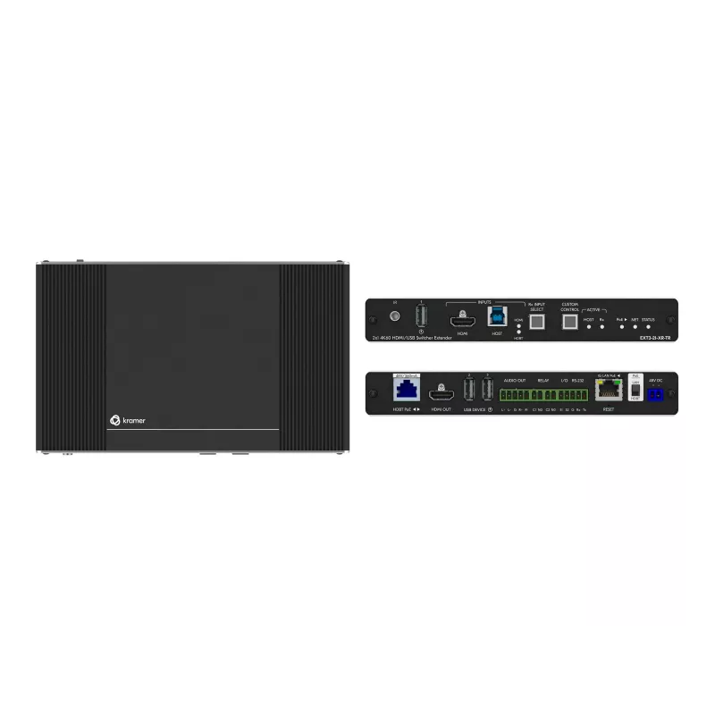 Kramer Electronics EXT3-21-XR-TR HDMI AV+ USB+ GE 2-Wege PoE Smart Tx & 2x1 Switcher Rx (50-80584090)