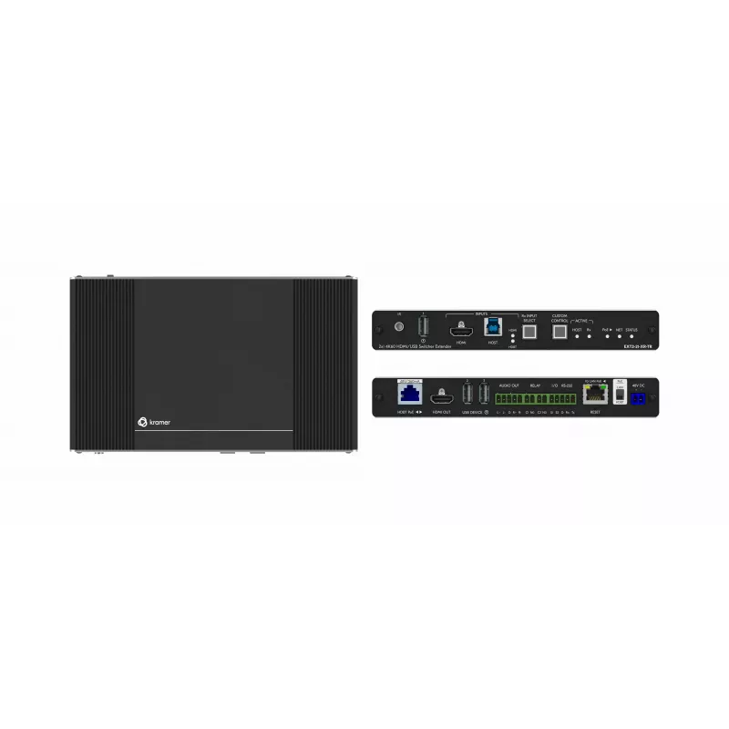 Kramer Electronics EXT3-21-XR-TR HDMI AV+ USB+ GE 2-Wege PoE Smart Tx & 2x1 Switcher Rx (50-80584090)