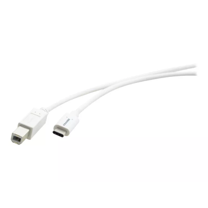Kramer C-USB/CB-10 USB 2.0 Kabel, USB-C Stecker auf USB-B Stecker, 3 m, Weiß 96-02357110