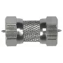 Axing CFA00400 F-Typ Koaxial-Kupplung, 100er-Pack, vernickeltes Messing, 75 Ohm, 0-2400 MHz