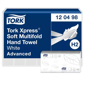 TORK Xpress Soft H2 Advanced Interfold 2-lagige Papierhandtücher, Weiß, 3780 Blatt (120498)