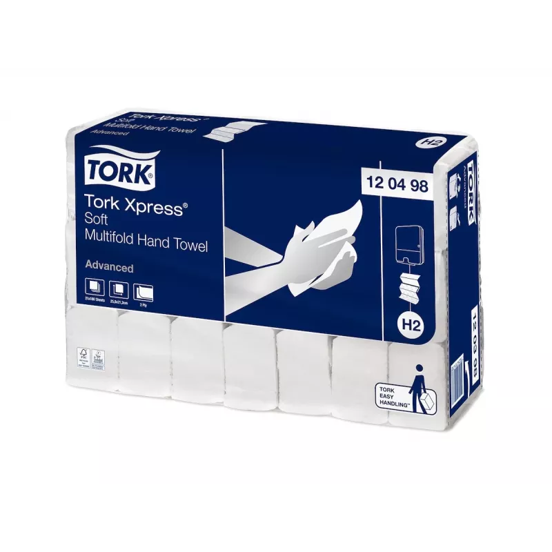 TORK Xpress Soft H2 Advanced Interfold 2-lagige Papierhandtücher, Weiß, 3780 Blatt (120498)