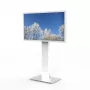 HI-ND MOUNTS HI-ND Bodenständer Glas Universal 49-65 Weiß RAL 9003 Display-Bodenständer FS0000-5001-01
