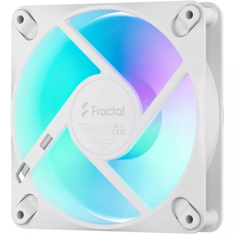 Fractal Design Dynamic 3-12 RGB White 120mm Gehäuselüfter FD-F-DR3-1202