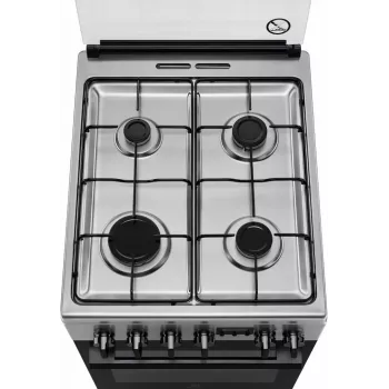 Electrolux LKK540232X 50 cm freistehender Gasherd mit Elektrobackofen, Edelstahl