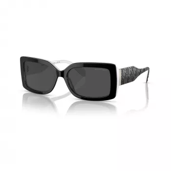 Michael Kors Hvar MK21653920875 Damen-Sonnenbrille, dunkle Schildpatt-Fassung, braunes Gradient-Glas, 56-17-140 mm