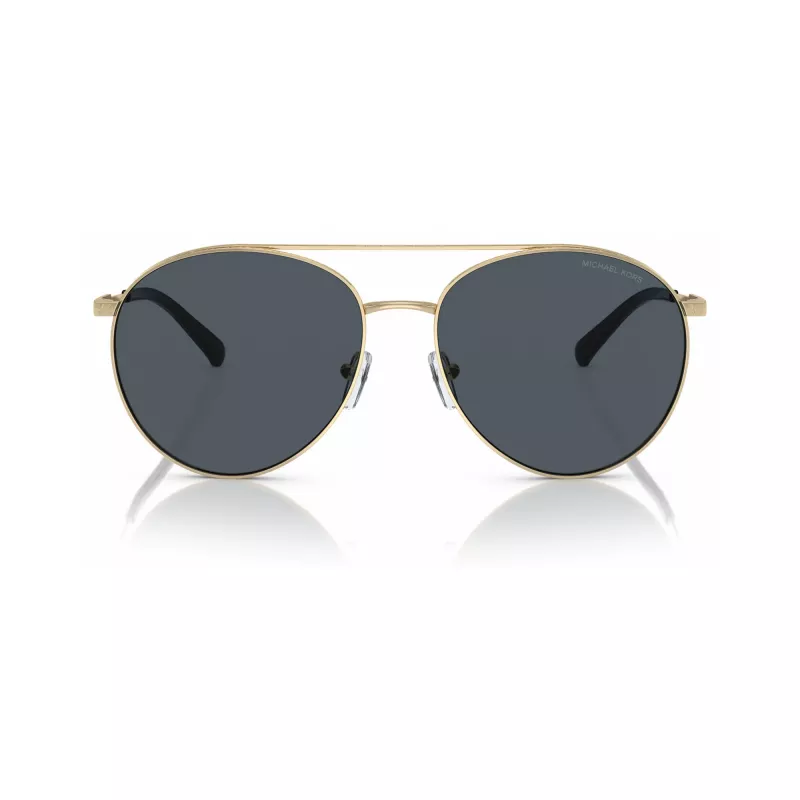 Michael Kors Damen-Sonnenbrille MK1138-101487 Goldfarbenes Gestell, dunkelgraue Gradientgläser 58mm