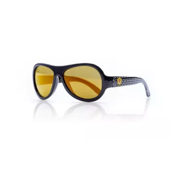 SHADEZ Designer Polka Sunflower Schwarz Junior Sonnenbrille für 3-7 Jahre