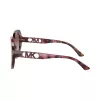 Michael Kors MK2214U39989T Damen eckige Acetat-Sonnenbrille, dunkle Schildpatt-Fassung, braune Gradient-Gläser, 56mm