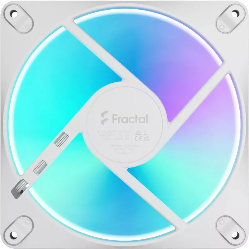 Fractal Design Dynamic 3-14 RGB White 140mm PWM Gehäuselüfter FD-F-DR3-1402