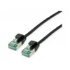 ROLINE RM U/FTP Cat.6A Slim Patchkabel, Schwarz, 0,3 m 21.45.3351
