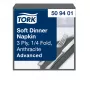 TORK Soft Dinner Advanced Anthrazit 3-lagige Servietten 39 x 39,5 cm, 100 Stück (509401)