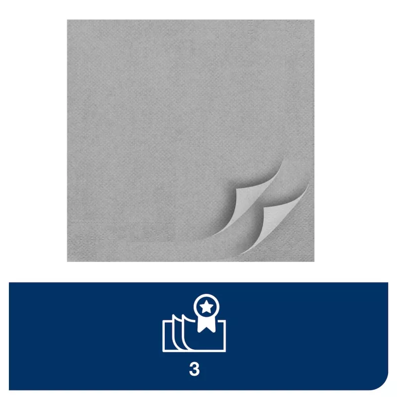 TORK Soft Dinner Advanced Anthrazit 3-lagige Servietten 39 x 39,5 cm, 100 Stück (509401)