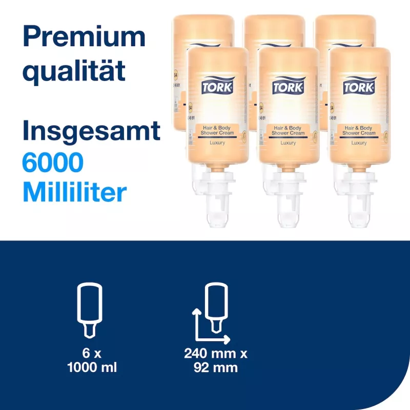 TORK S4 Luxurious 3-in-1 Premium Duschcreme 1,0 L (424661)
