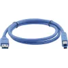 Kramer C-USB3/AB-6 USB 3.0 Kabel, USB-A Stecker auf USB-B Stecker, 1,83 m, Blau 96-0235006