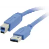 Kramer C-USB3/AB-6 USB 3.0 Kabel, USB-A Stecker auf USB-B Stecker, 1,83 m, Blau 96-0235006