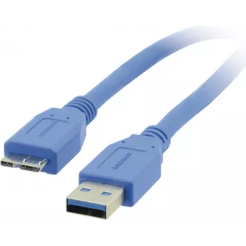Kramer C-USB3/MICROB USB 3.2 Gen 1 Kabel, USB-A auf Micro-USB B, 1,8 m, Blau 96-02356006