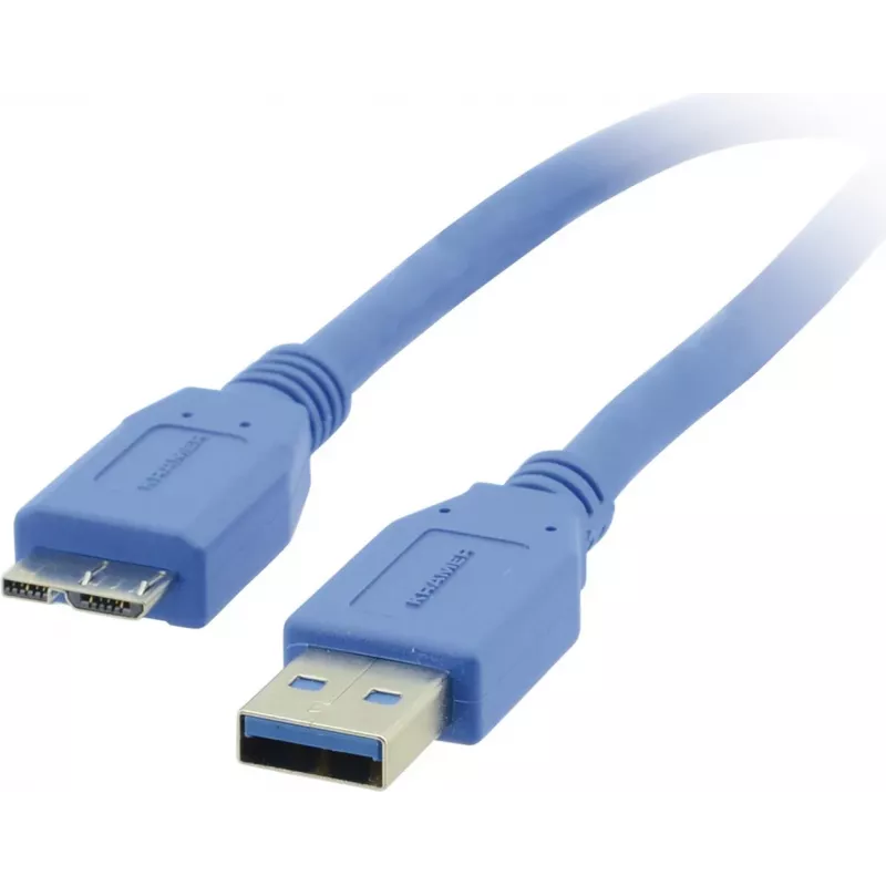 Kramer C-USB3/MICROB USB 3.2 Gen 1 Kabel, USB-A auf Micro-USB B, 1,8 m, Blau 96-02356006