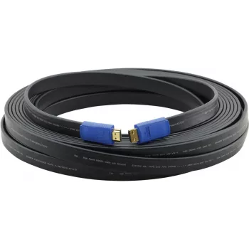 Kramer C-HM/HM/FLAT/ETH-50 High-Speed HDMI-Kabel mit Ethernet, flach, 15,2 m, Schwarz 97-01014050