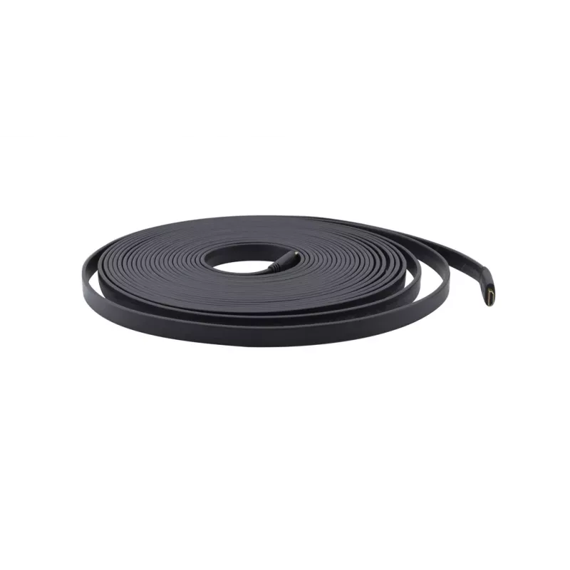 Kramer C-HM/HM/FLAT/ETH-50 High-Speed HDMI-Kabel mit Ethernet, flach, 15,2 m, Schwarz 97-01014050