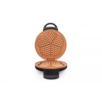 Trisa Retro Waffeleisen herzförmig 5 Waffeln Schwarz (7384,4212)