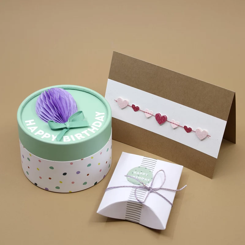 Artoz 3D Herz-Girlande Papieraufkleber, 6 Stück 185560-97