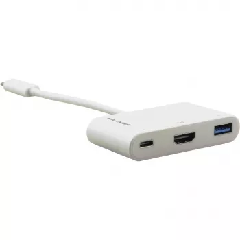 Kramer ADC-U31C/M2 USB-C-Multiport-Adapter – 4K HDMI, USB-A, USB-C PD, 17 cm, Weiß 99-97210004