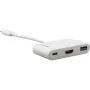 Kramer ADC-U31C/M2 USB-C-Multiport-Adapter – 4K HDMI, USB-A, USB-C PD, 17 cm, Weiß 99-97210004