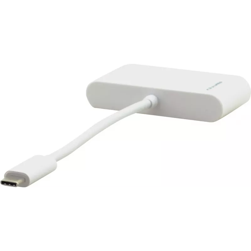 Kramer ADC-U31C/M2 USB-C-Multiport-Adapter – 4K HDMI, USB-A, USB-C PD, 17 cm, Weiß 99-97210004
