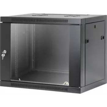 Intellinet 19 inch Netzwerk-Wandschrank, werkzeuglose Montage, 9U, 450 mm Tiefe, Schwarz RAL 9005 (716833)