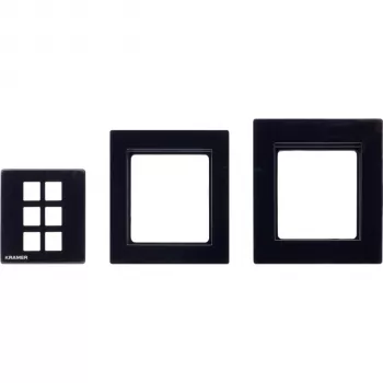 Kramer Electronics RC-206/RC-306 EU Panel Set 80/86 (B) – Schwarzes Rahmen- und Frontplatten-Set für EU-Version des RC-206/RC-306 30-00020599