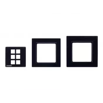 Kramer Electronics RC-206/RC-306 EU Panel Set 80/86 (B) – Schwarzes Rahmen- und Frontplatten-Set für EU-Version des RC-206/RC-306 30-00020599